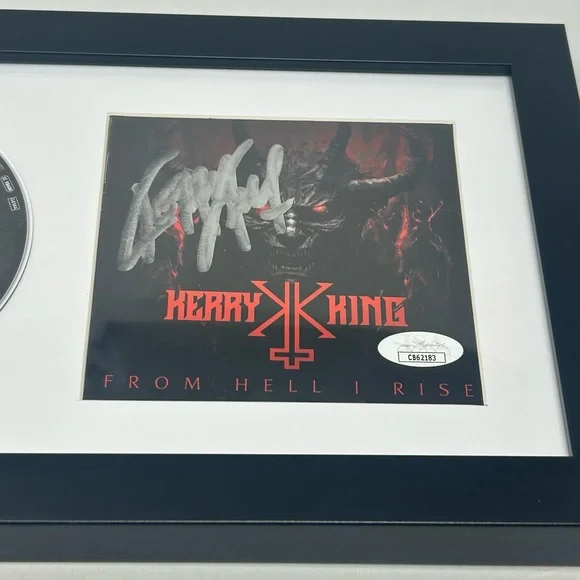 Kerry King signed From Hell I Rise CD Booklet Framed JSA COA